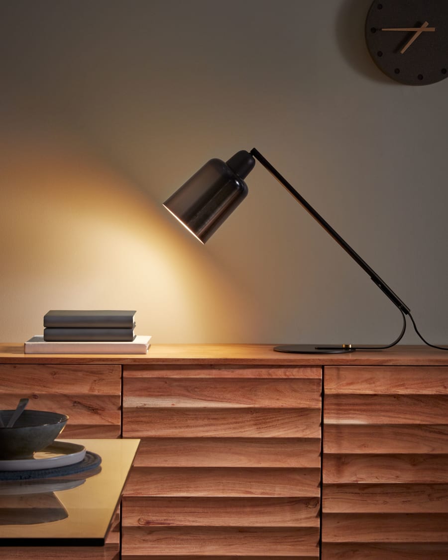 Anina table lamp in metal with black finish