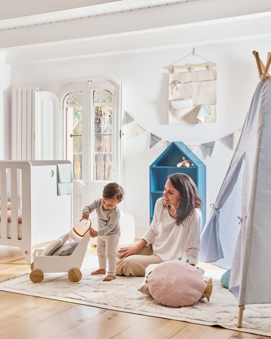 Carelene 100% cotton canopy for kids in blue