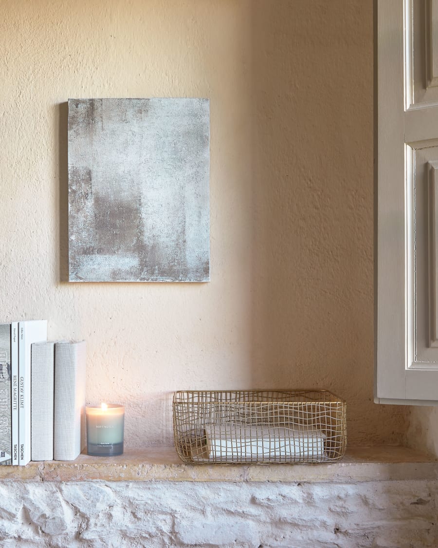 Vinka set of 2 white and grey canvases 30 x 40 cm