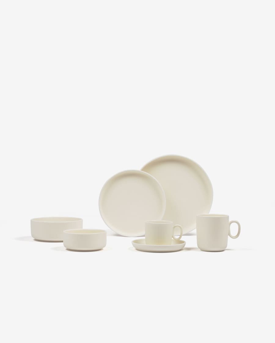 Roperta large porcelain bowl in beige