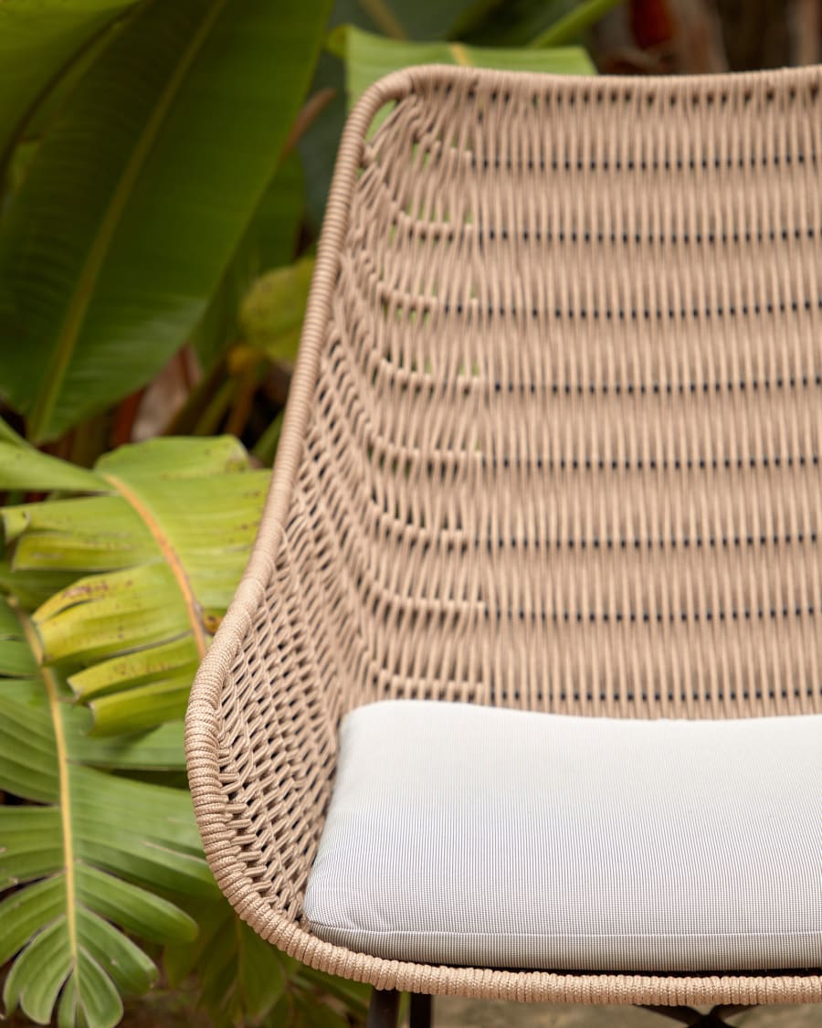 Abeli cord armchair in beige