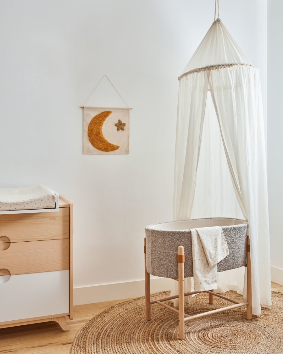 Ciel de lit enfant Jazmin 100% coton beige