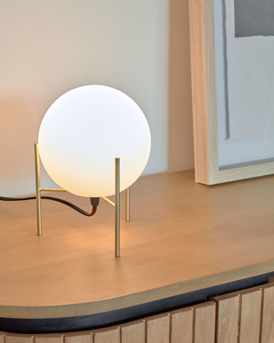 Seina table lamp in steel with brass finish | Kave Home Seina table lamp in steel with brass finish | Kave Home