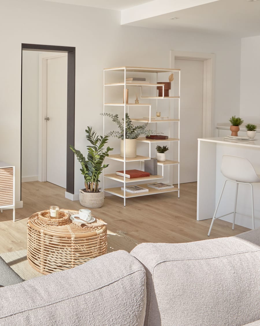 Push shelving unit 100 x 180 cm white