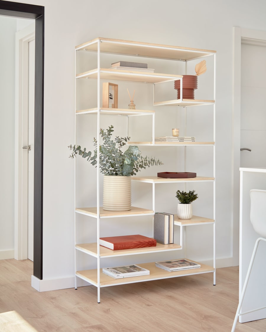 Push shelving unit 100 x 180 cm white