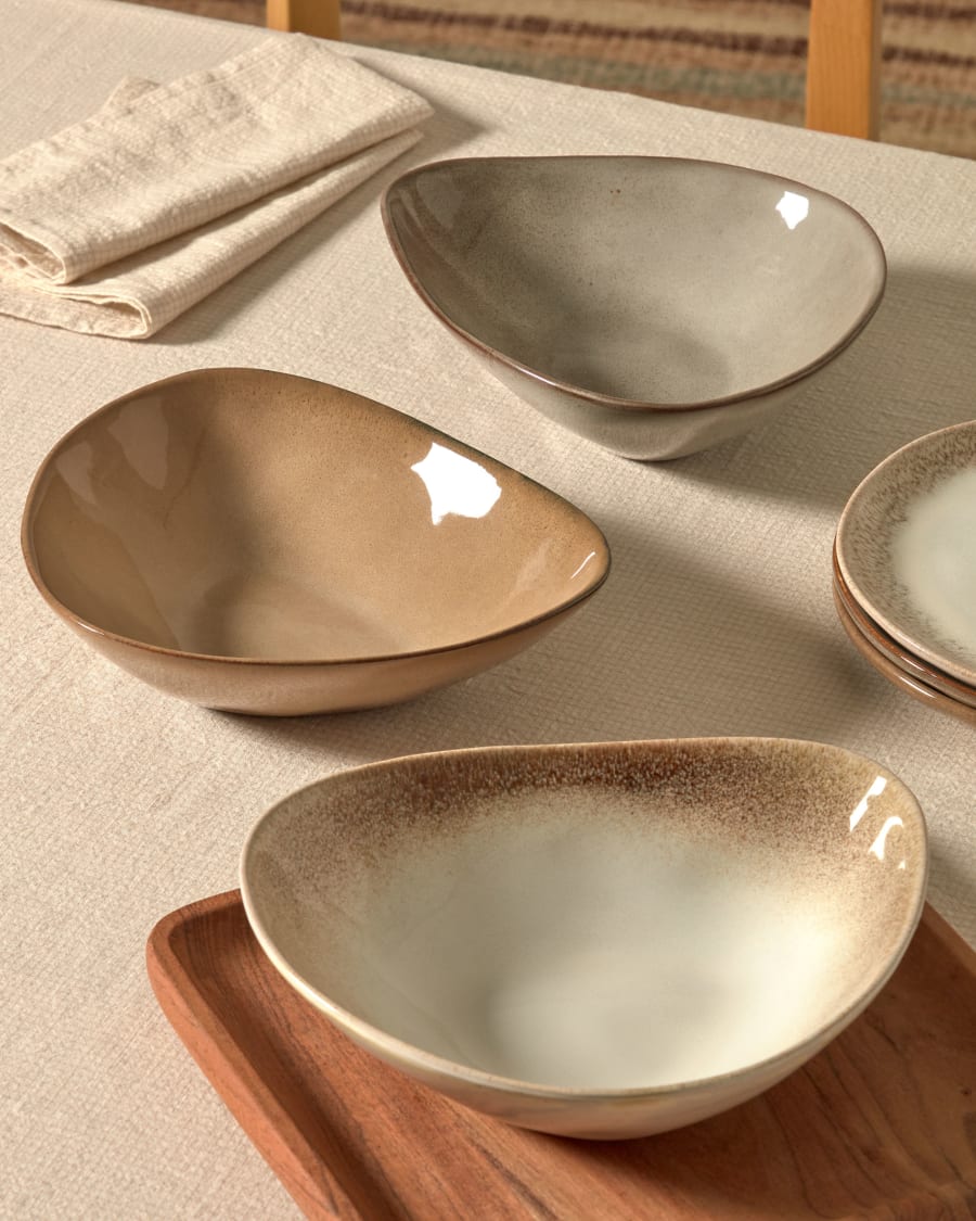 Sheilyn light brown irregular bowl