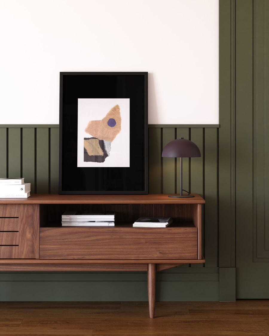 Aleyla table lamp in metal with maroon finish