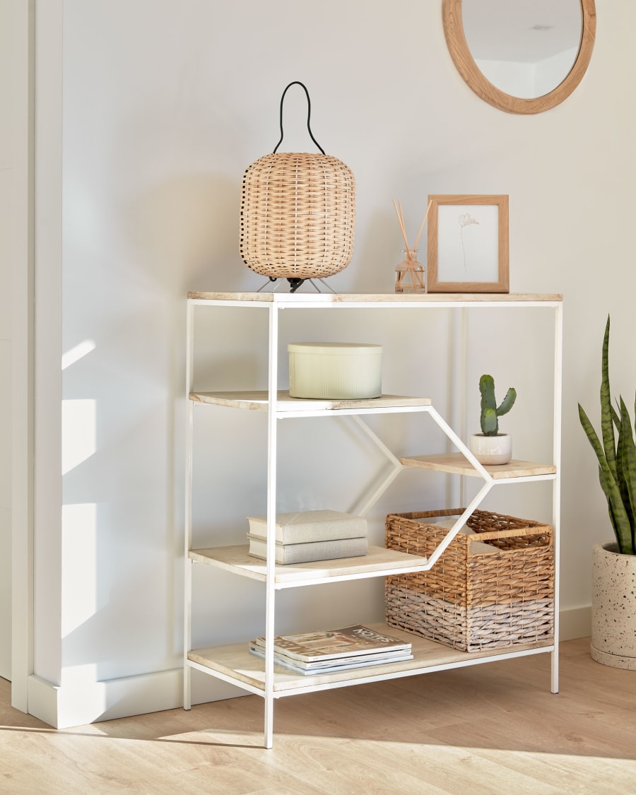 Push shelving unit 80 x 93,5 cm white