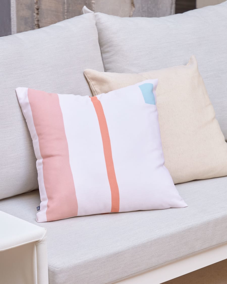 Calantina multicoloured cushion cover with vertical stripes 45 x 45 cm