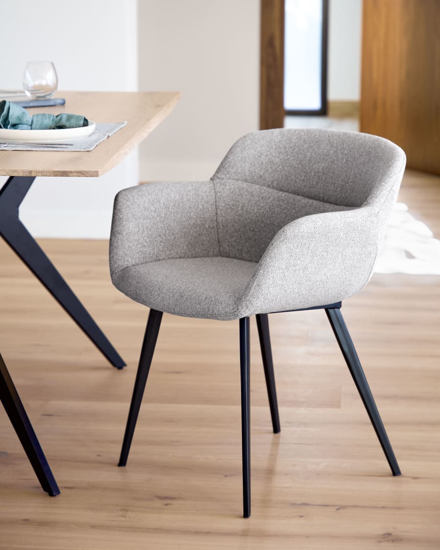 Light grey modern dining hot sale chairs