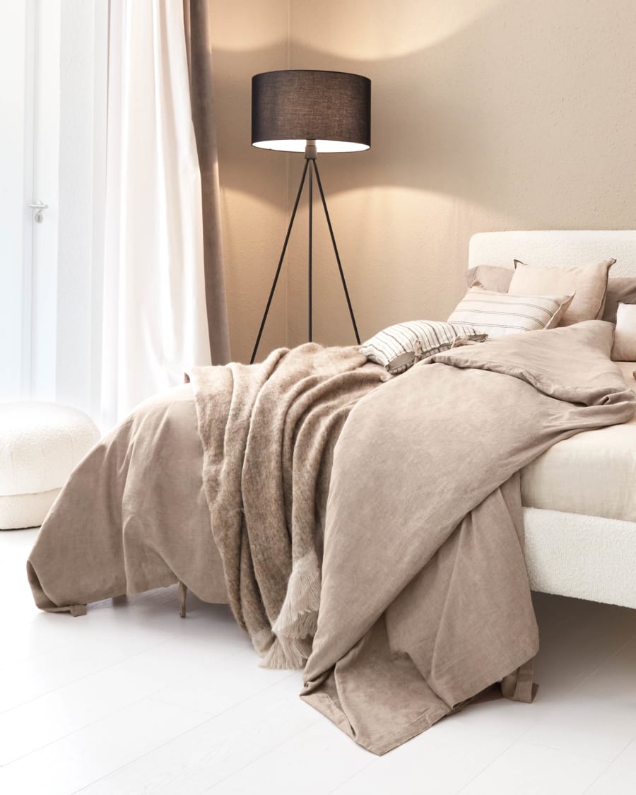 Manta Bihuma marrón 125 x 150 cm