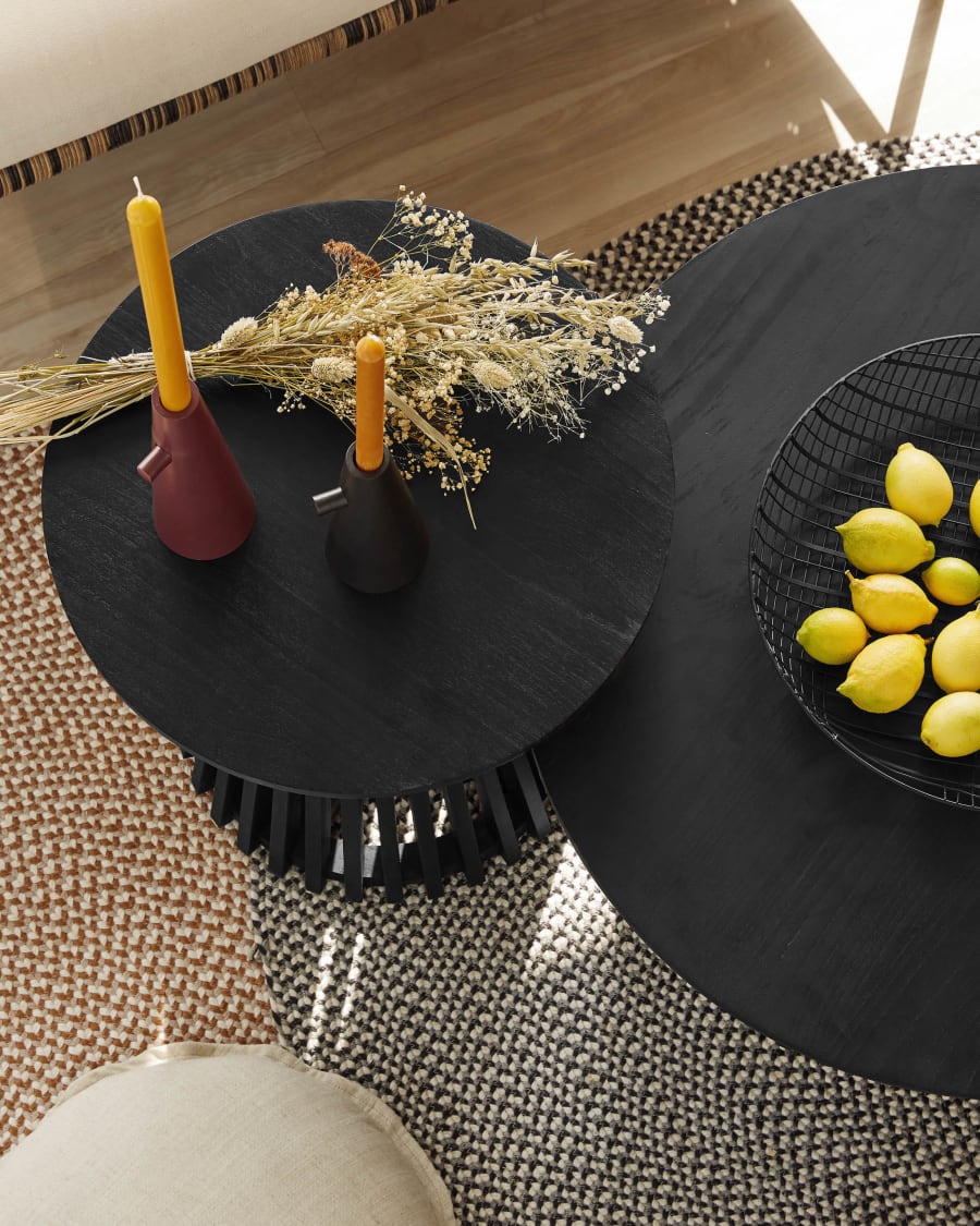 Jeanette Ø 80 cm black coffee table