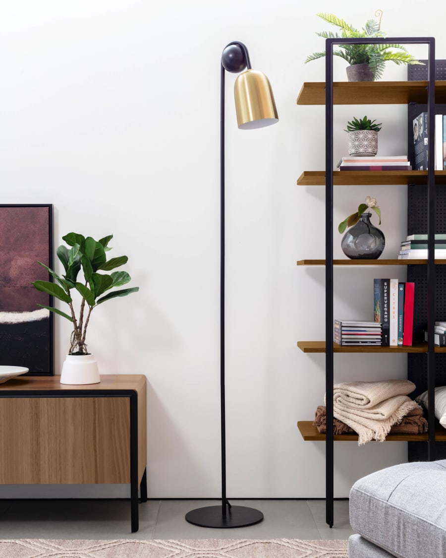 Wood and online metal lamp