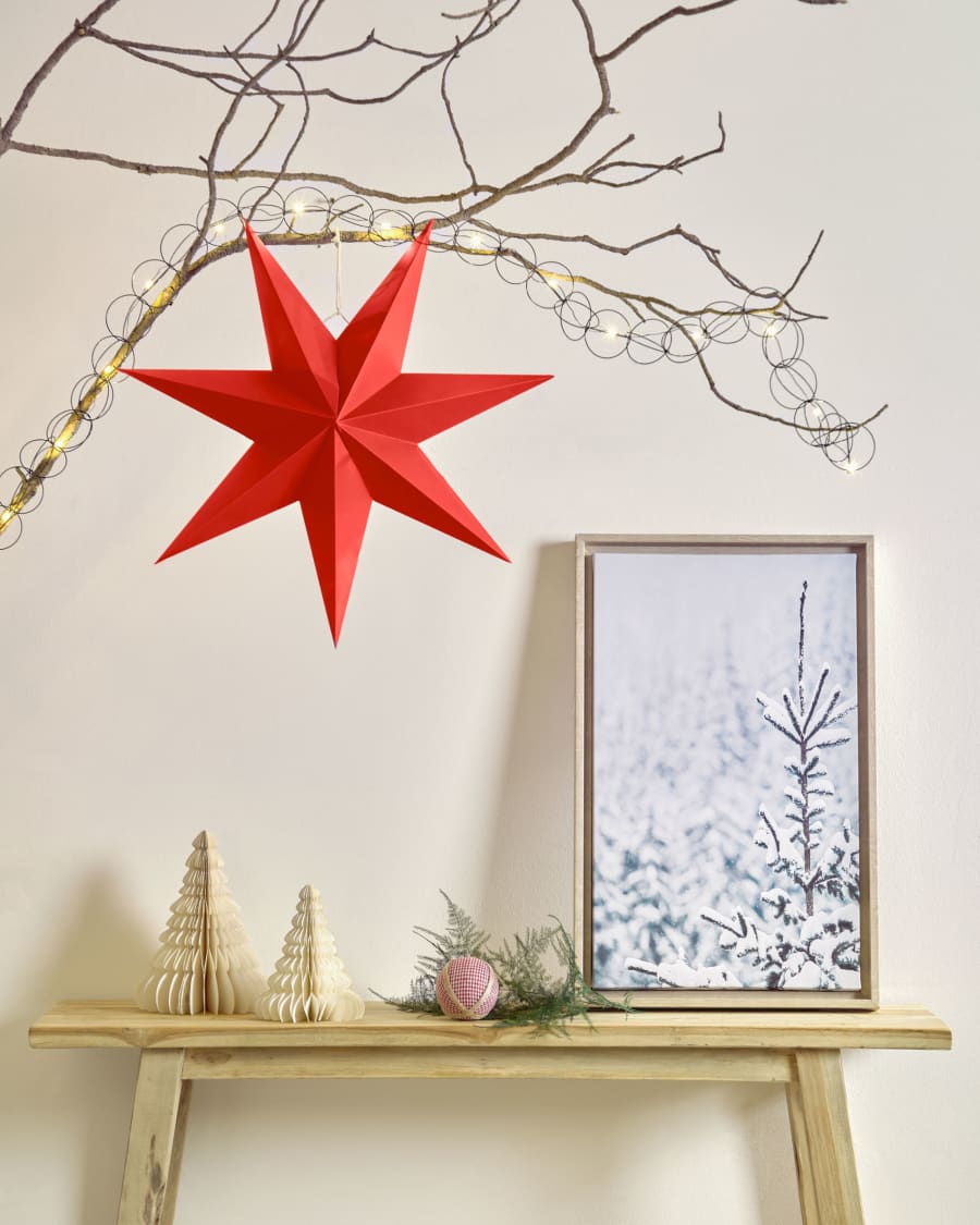 Annelise snowy fir tree picture wood frame 50 x 30 cm