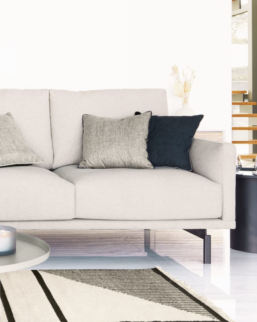 Galene 4 seater sofa in beige, 334 cm FSC Mix Credit