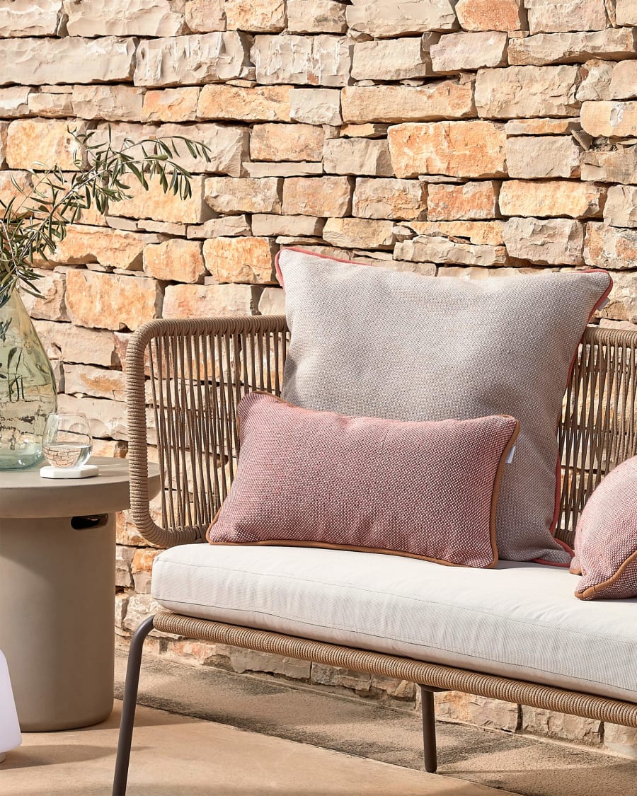 Dalila PET terracotta cushion cover 30 x 50 cm