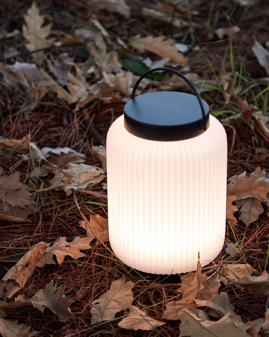 Verona table lamp in polythene and metal with black finish