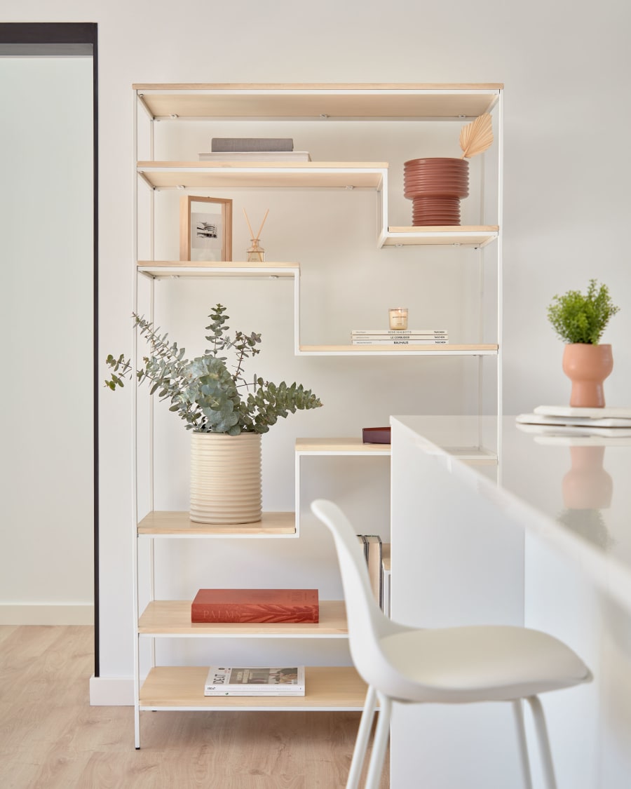 Push shelving unit 100 x 180 cm white