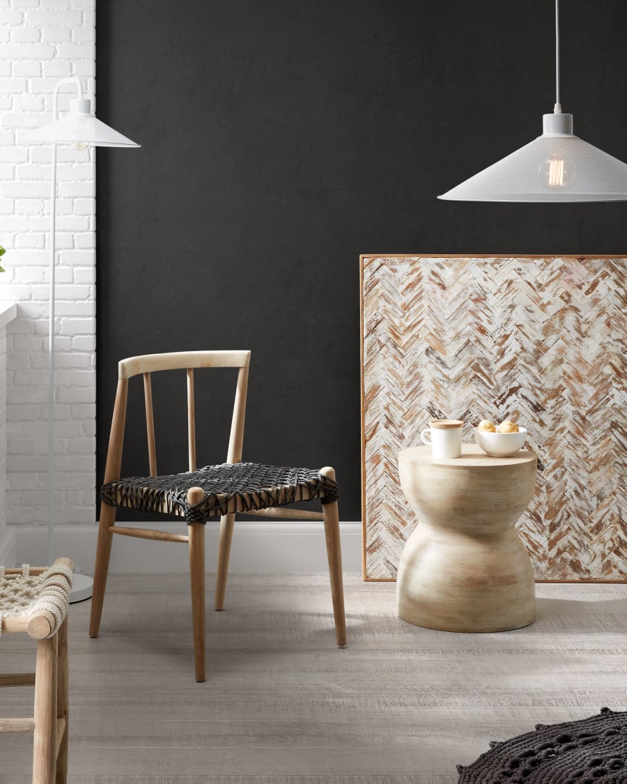 Mazy solid mango wood side table, Ø 40 cm