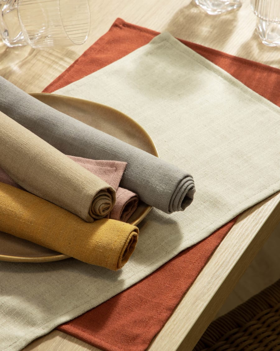 Mustard-yellow Samay 4-individual place mat set