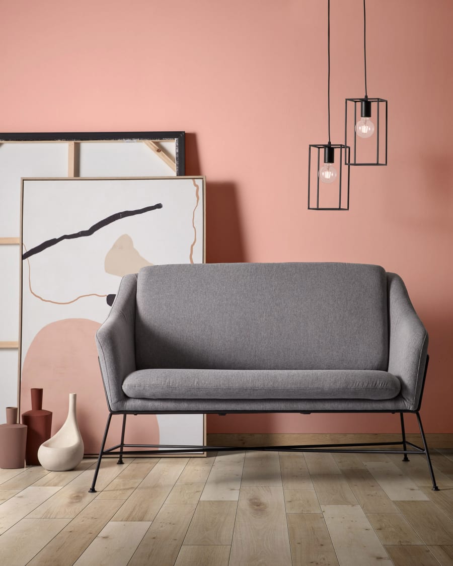 Brida 2-Sitzer-Sofa dunkelgrau 128 cm