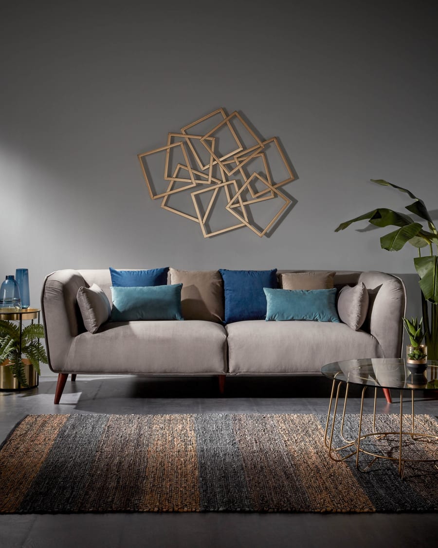 Lita cushion cover 30 x 50 cm grey velvet