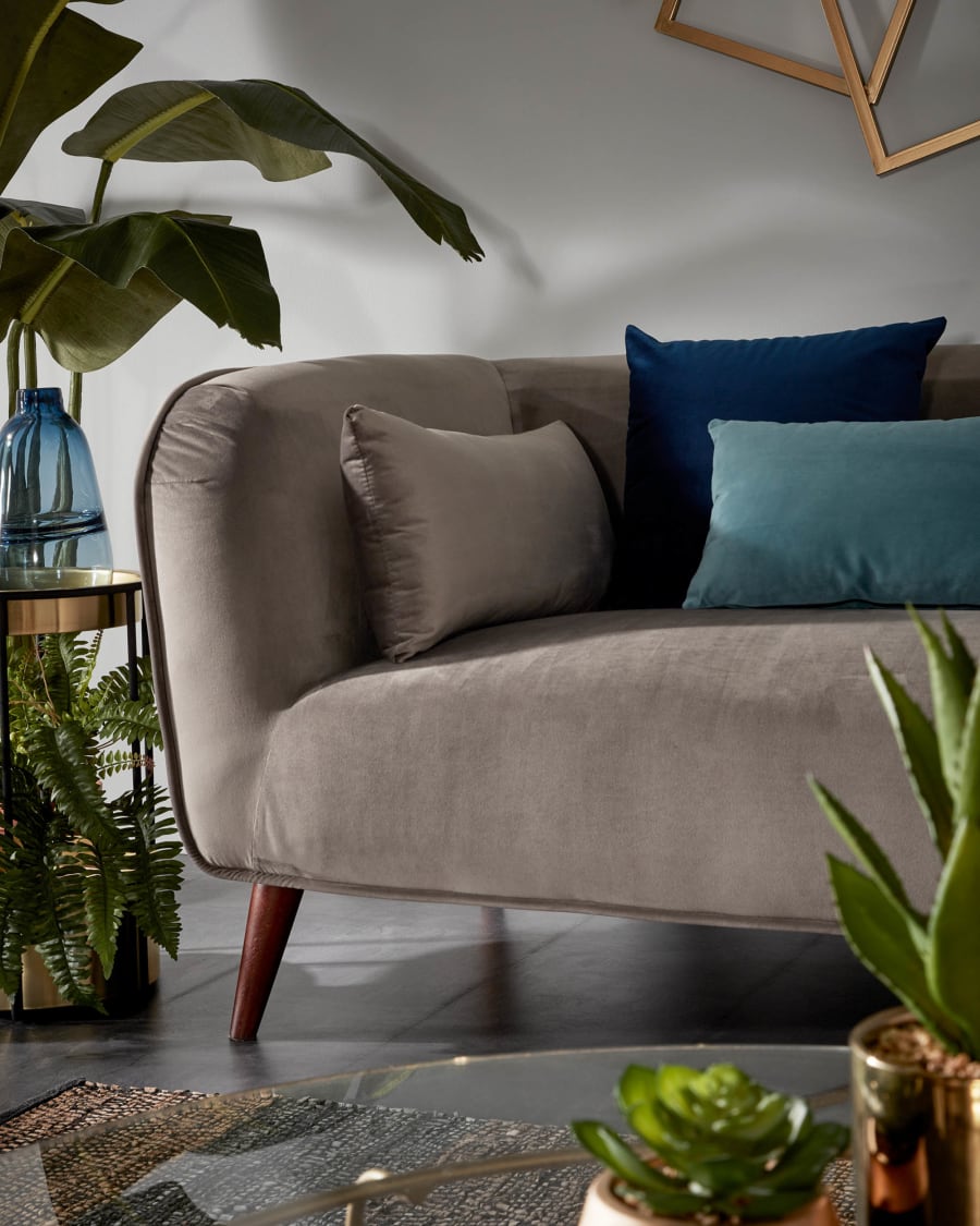 Lita cushion cover 30 x 50 cm grey velvet