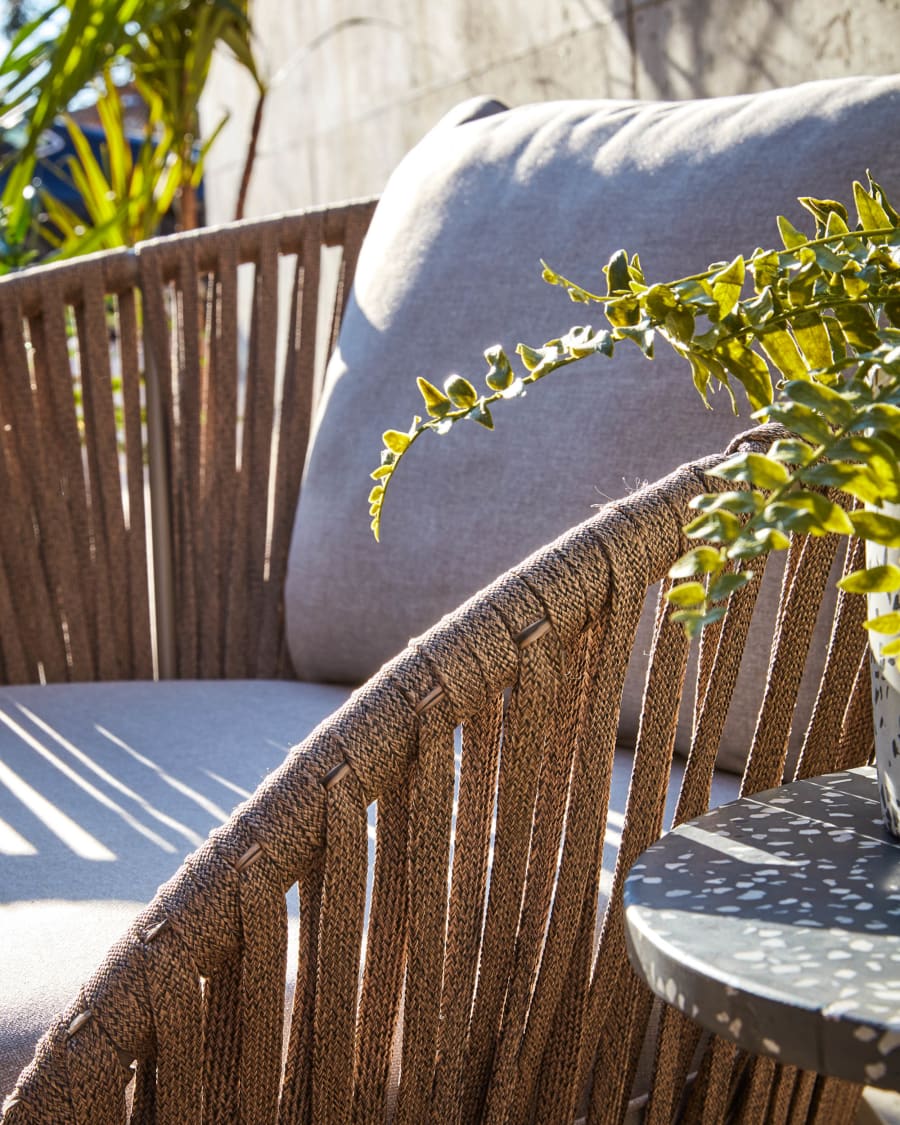 Branzie armchair in brown cord