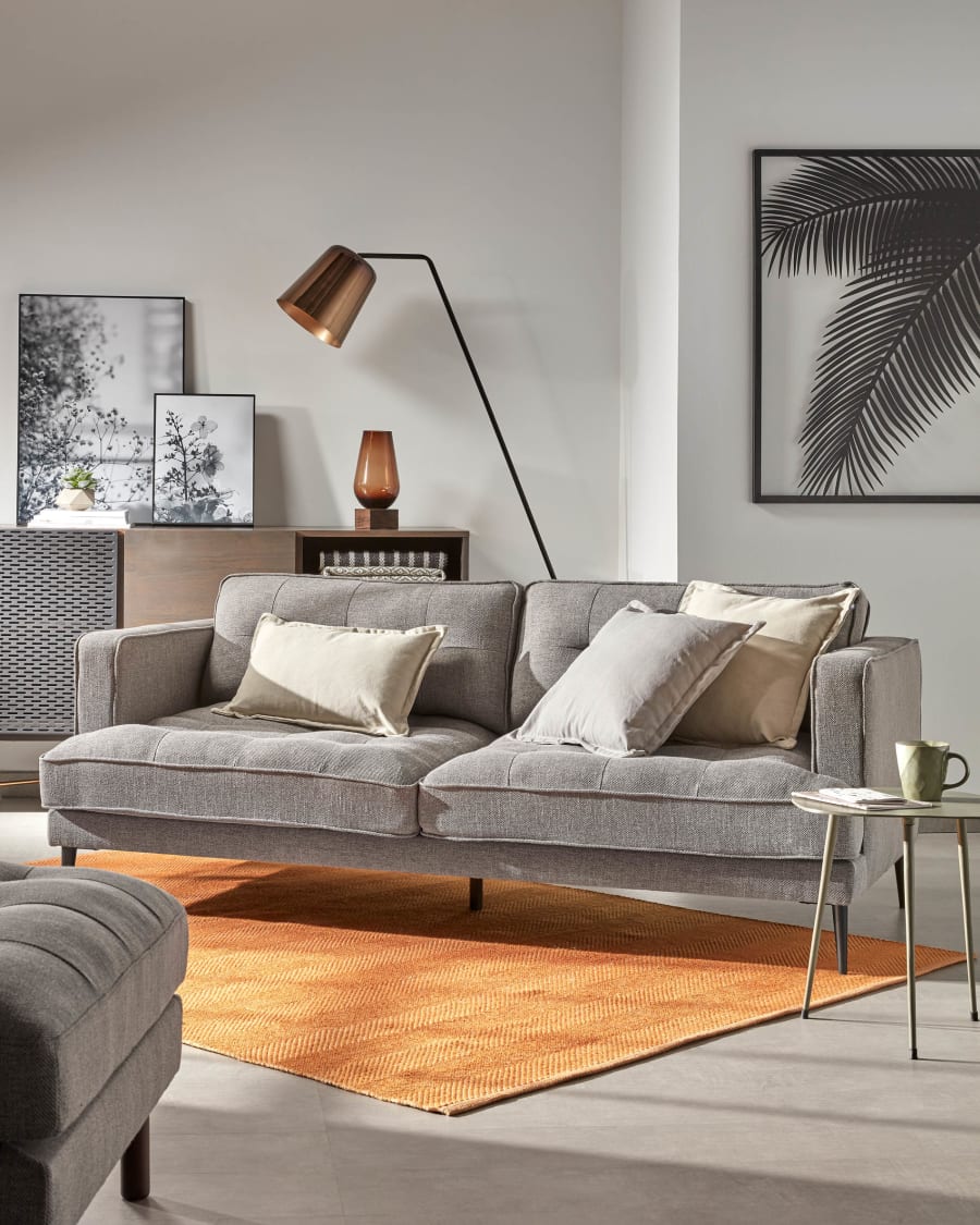 Tanya 2 seater sofa in grey, 183 cm