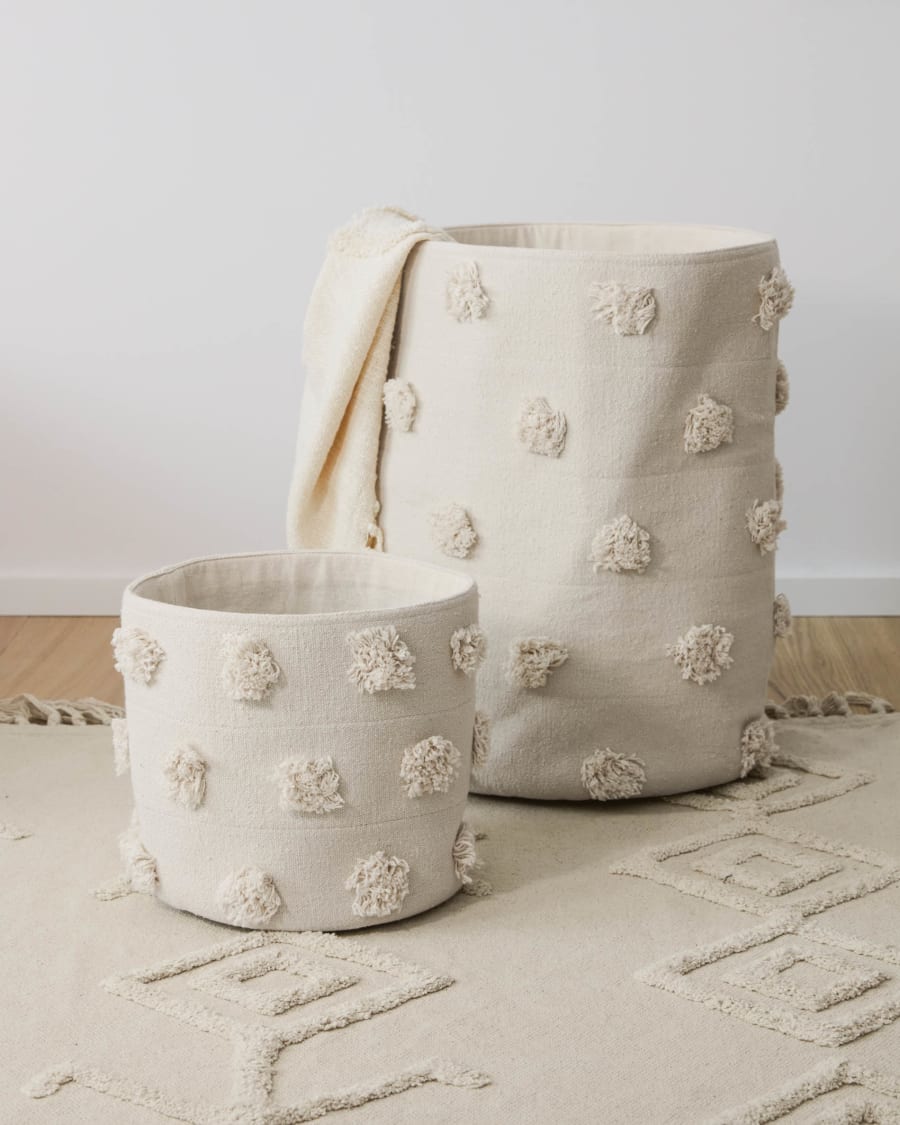 Small Khrista basket in beige