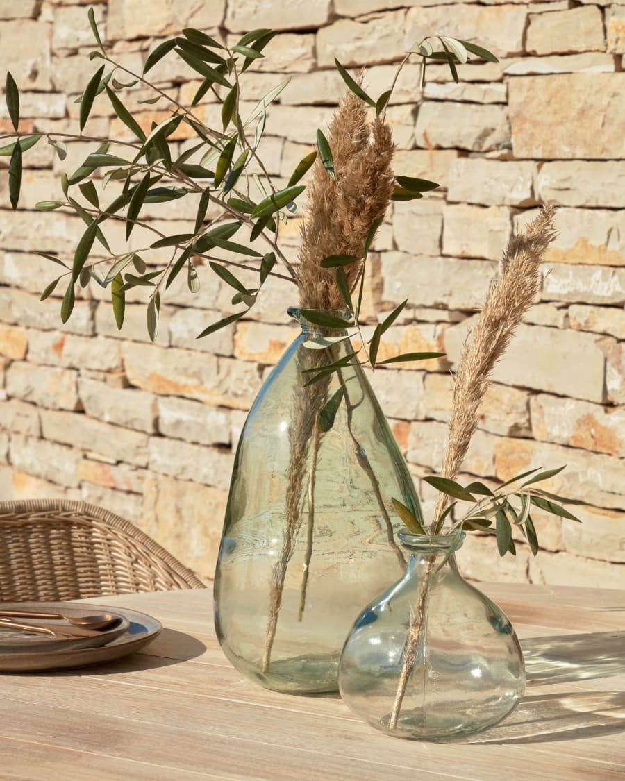 Vase Brenna transparent moyen format en verre 100% recyclé