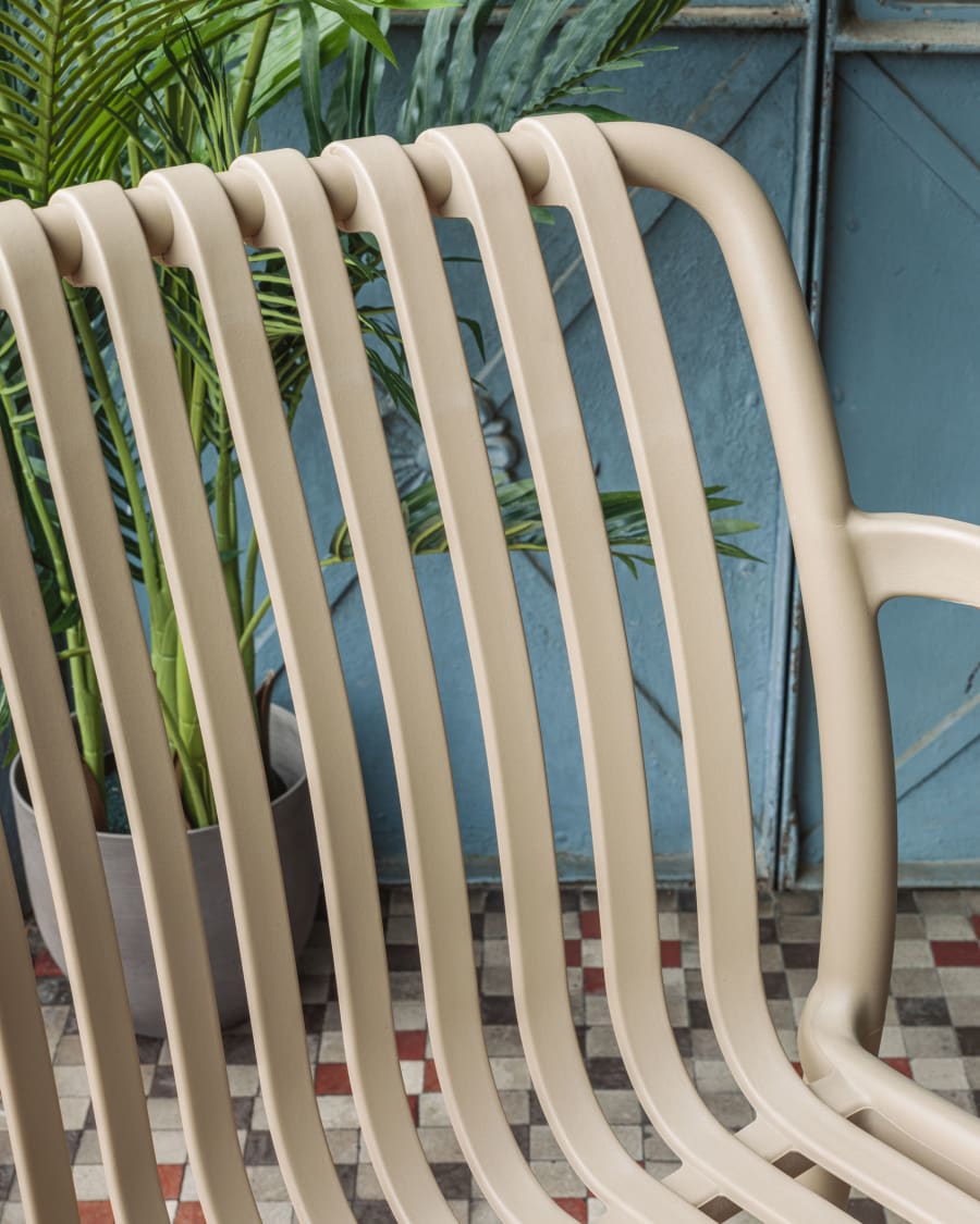 Isabellini stackable outdoor chair in beige