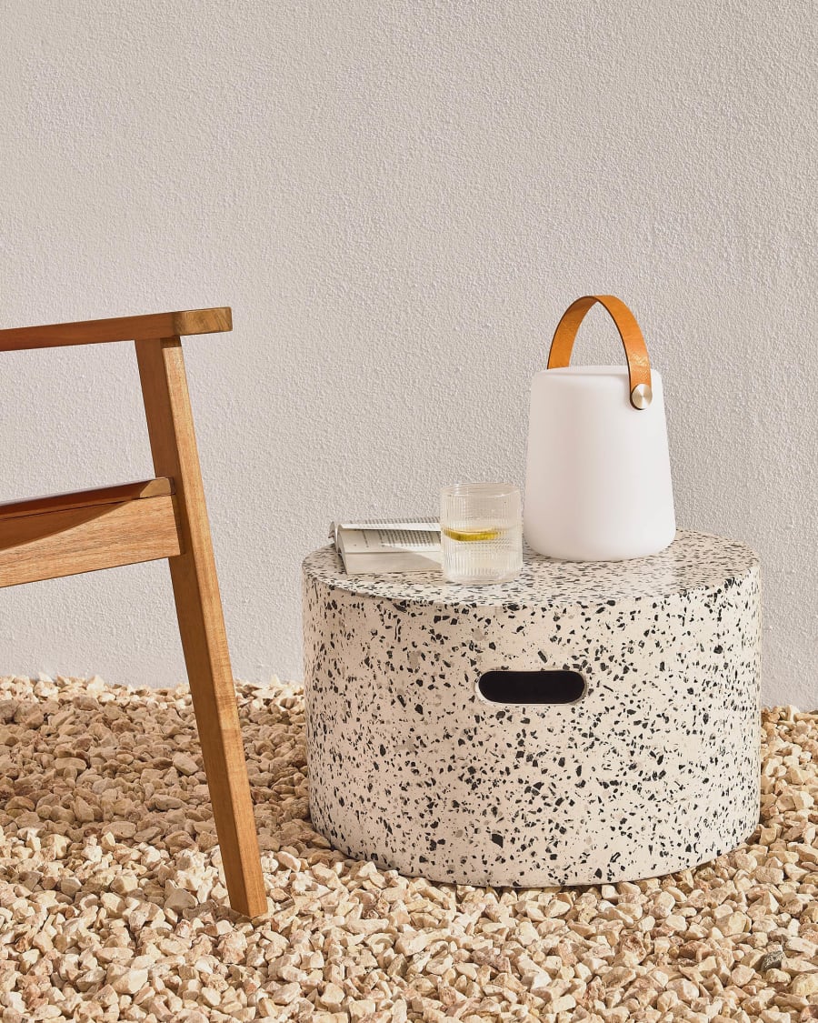 Dialma table lamp with brown flex