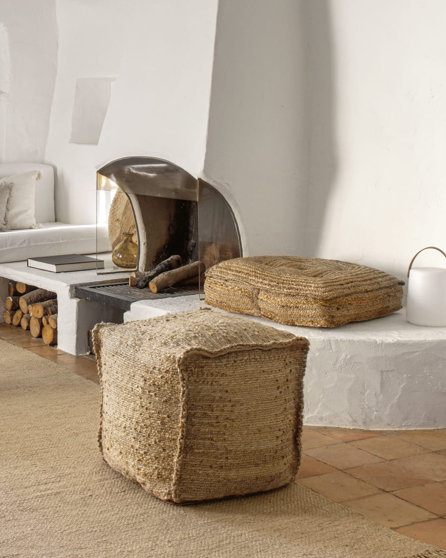 Fadua jute pouffe 45 x 45 cm