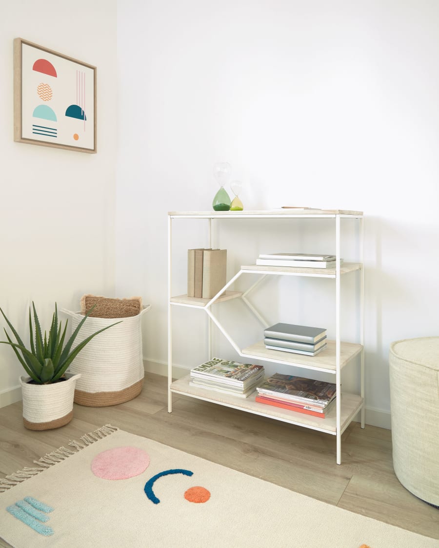 Push shelving unit 80 x 93,5 cm white