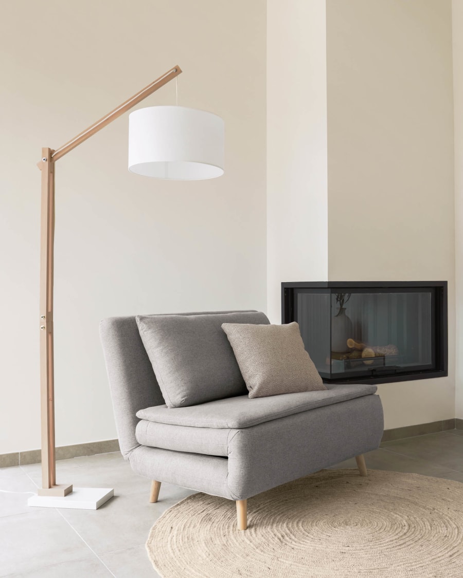 Noa cushion cover in beige, 45 x 45 cm