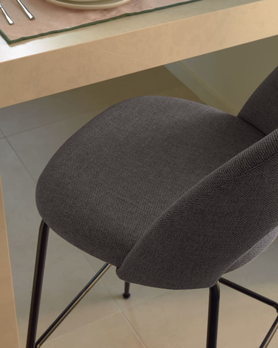 Mahalia dark grey stool height 63 cm FSC 100%