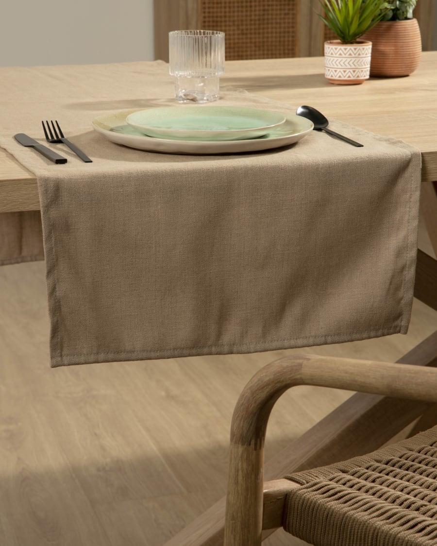 Beige Samay table runner