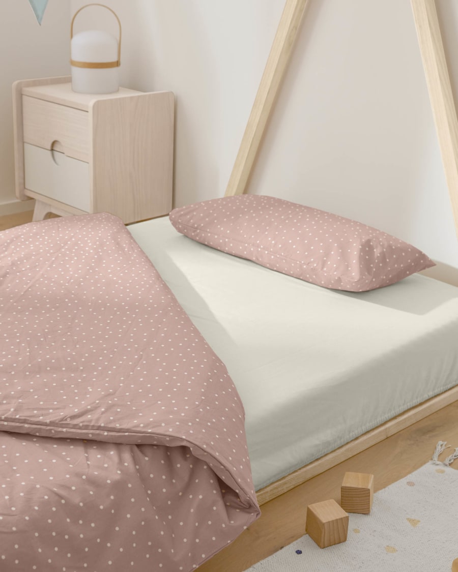 Σετ κλινοσκεπασμάτων Betiana, οργανικό βαμβάκι GOTS, πουά, 70 x 140 εκ