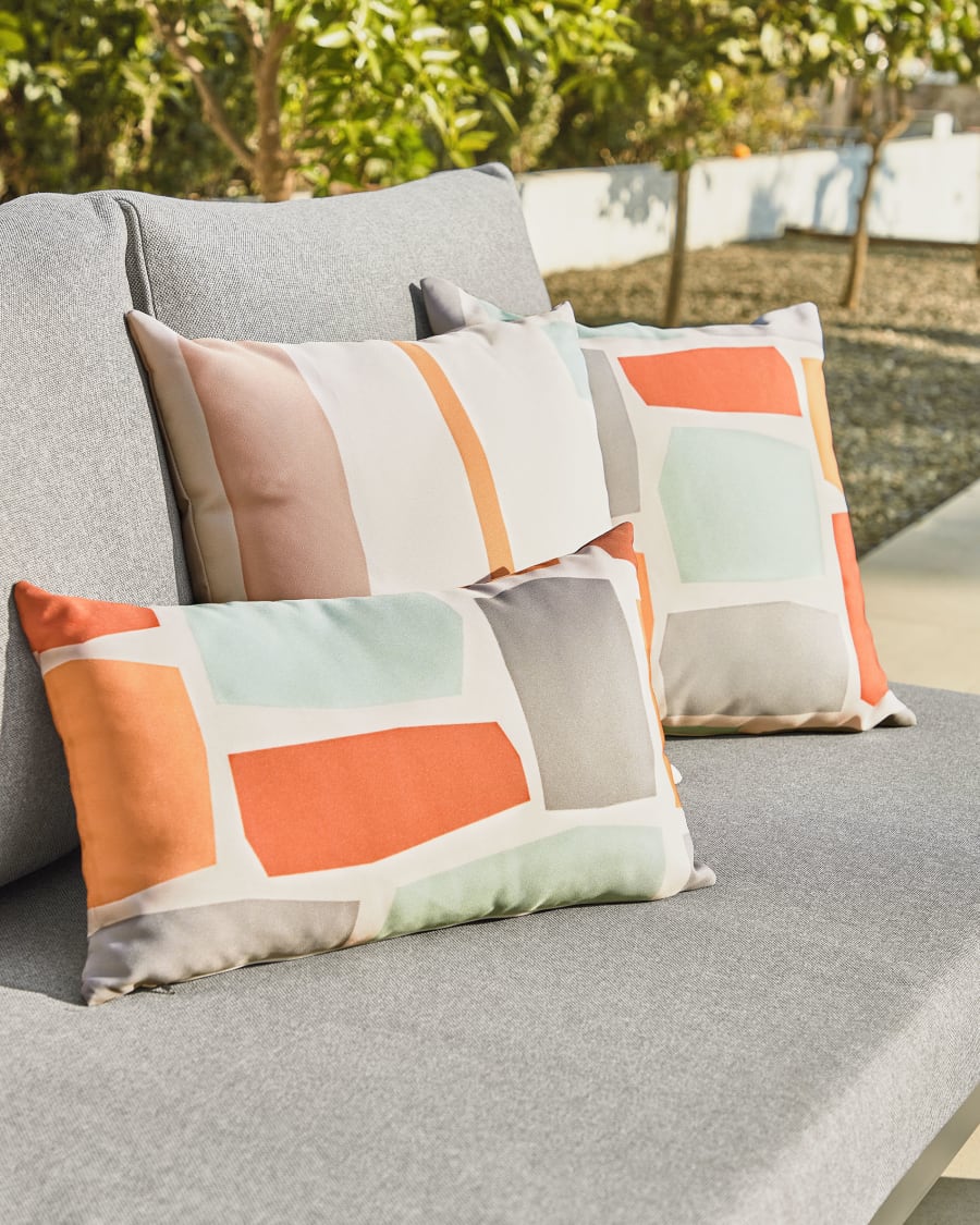 Calantina multicoloured cushion cover with squares 30 x 50 cm