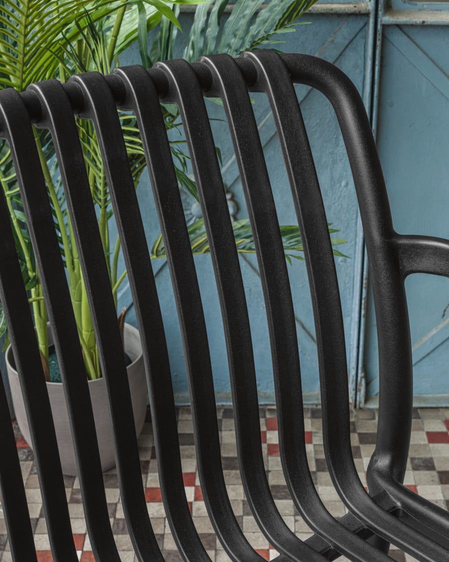Isabellini stackable outdoor chair in black