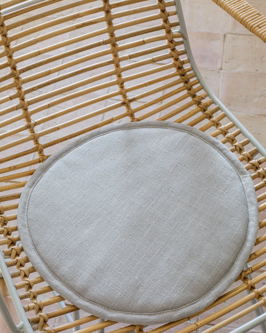 Prisa round chair cushion in pink, 35 cm