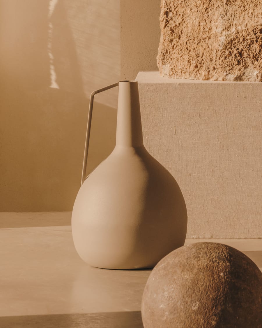 Regencos metal vase in brown, 45 cm