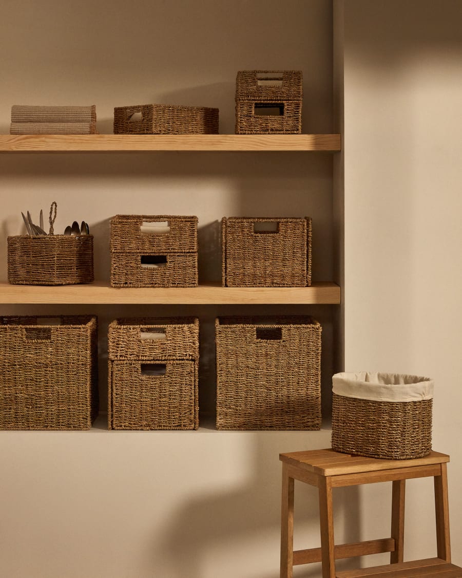Tossa Set aus 2 Kisten aus Naturfasern 28 x 20 cm / 32 x 27 cm