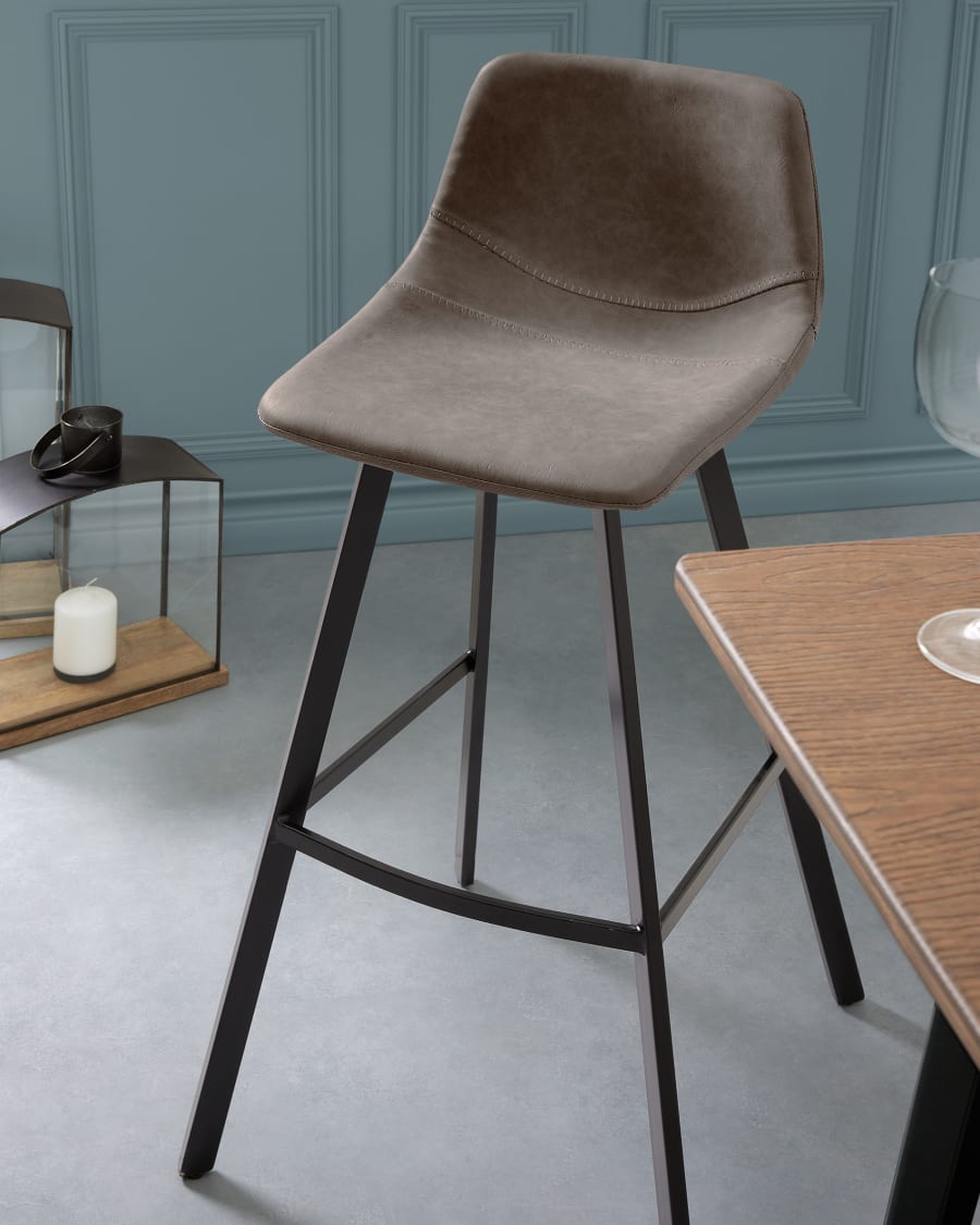 Beige Alve barstool height 80 cm