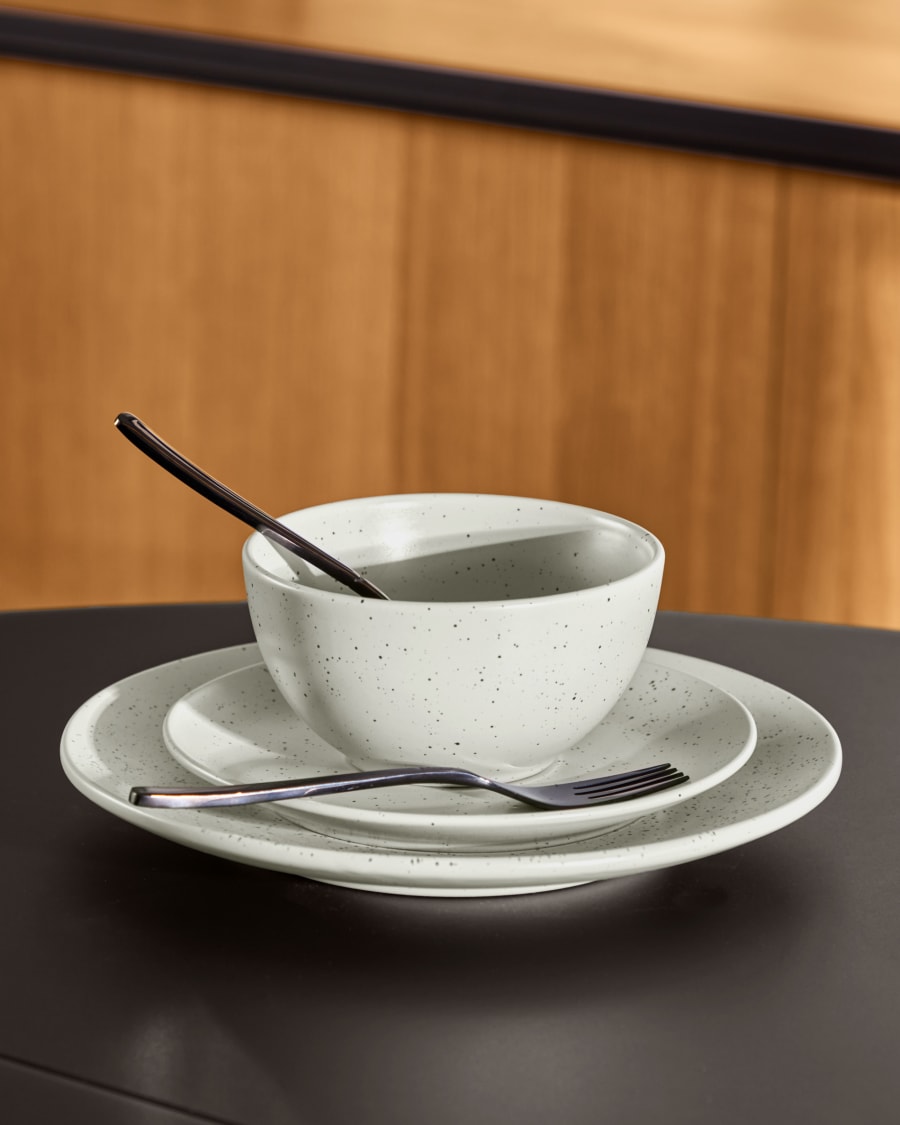 Κεραμικό πιάτο φαγητού Aratani, ανοιχτό γκρι