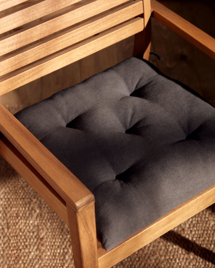 Cuscino per sedia Suyai 100% cotone nero 45 x 45 cm