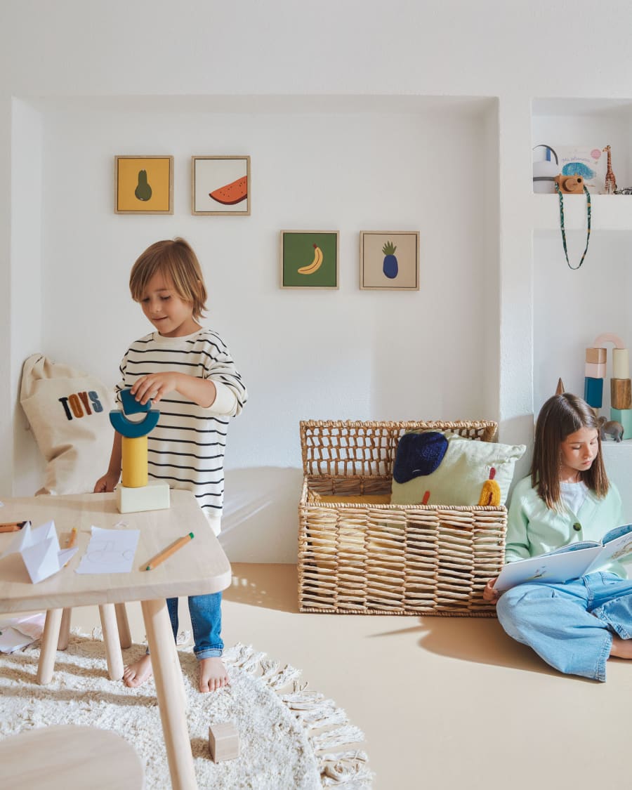 Σετ Bogumila με 4 πολύχρωμες ζωγραφιές με φρούτα, 20x20εκ