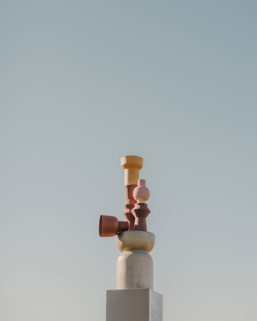 Monells ceramic vase in brown, 24 cm