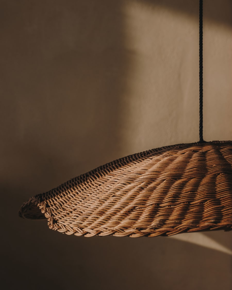 Bisbal ceiling lamp shade with a natural finish, Ø 80 cm